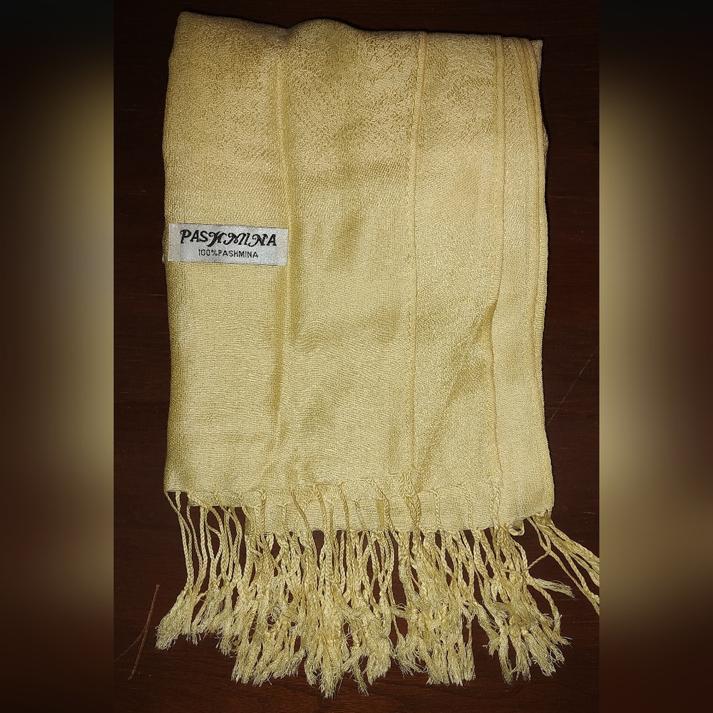 Pashmina Wrap Shawl Soft Yellow